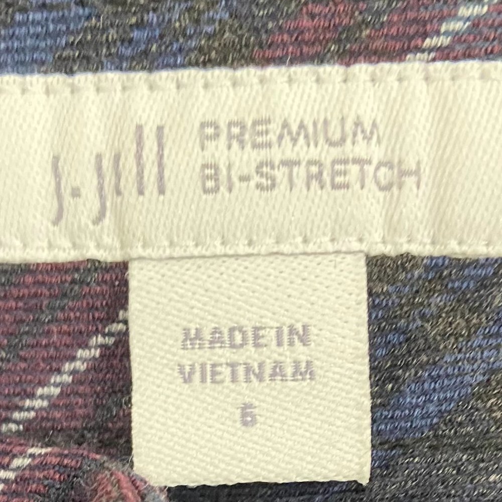 J. Jill Bi-Stretch Premium Plaid Pull Up/On Pants Size 6 - Picture 7 of 9